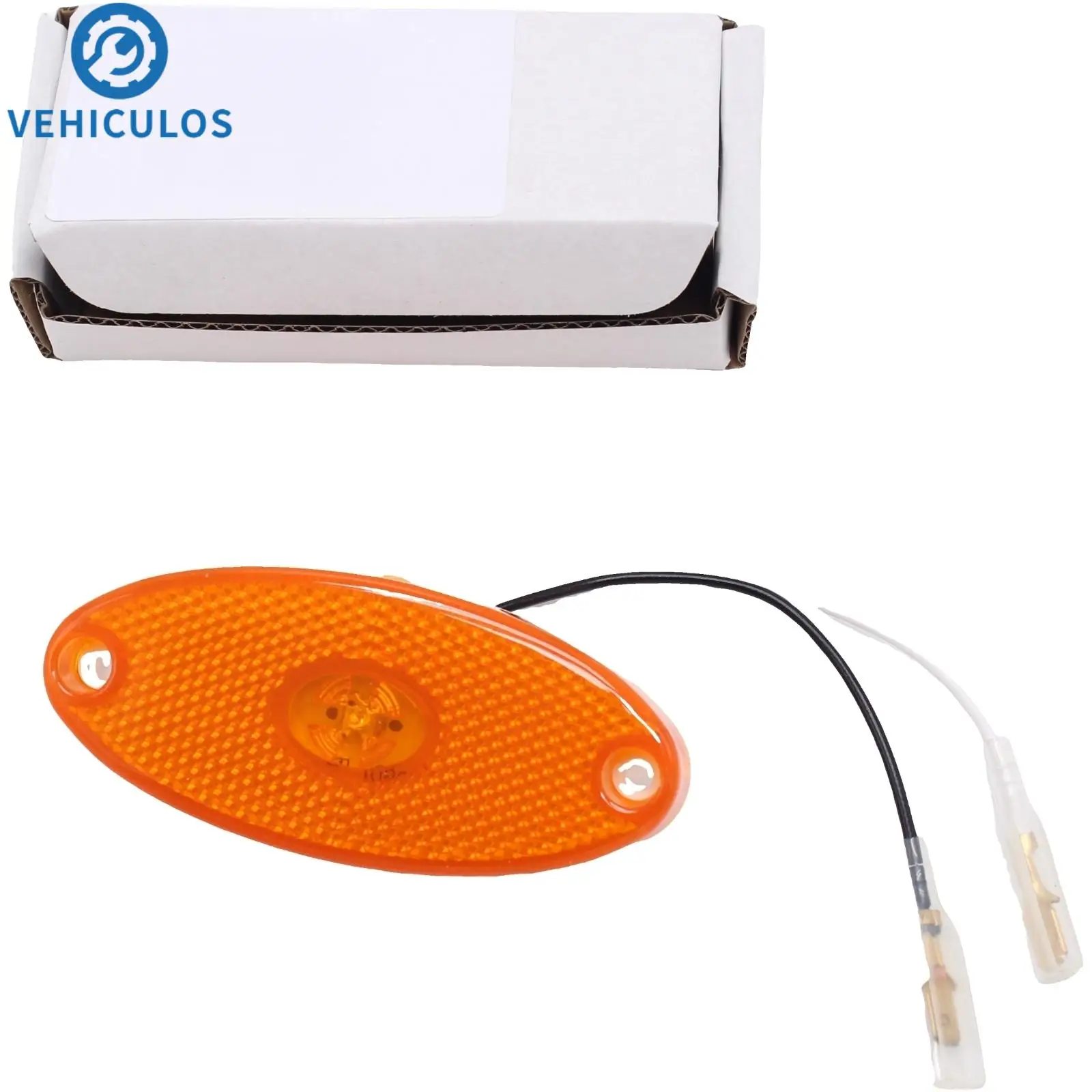 

1Pcs 12V Amber Oval LED Side Marker Lamp Light Caravan Motorhome SMLR2012 L2012 06028 SM1 12.1018.020 For Car