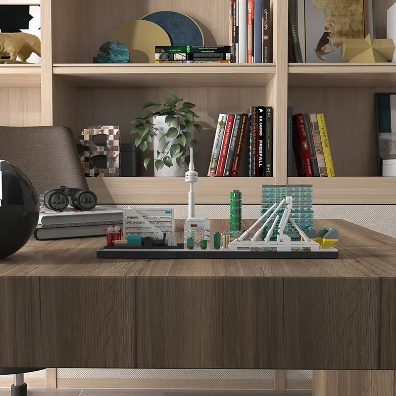 Bricklink City Skyline เซนต์ปีเตอร์สเบิร์กโรมวอชิงตันโรเดตเตอร์ไควฟสถาปัตยกรรม Street View House Building Blocks ของเล่นของขวัญ