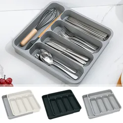 Multipurpose Cutlery Silverware Kitchen Utensil Drawers Organizer Block Holder Knives Forks Spoon Spice Bottle Storage Rack Tray