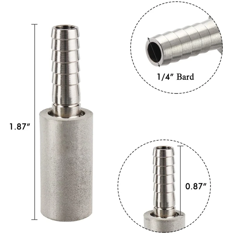 0.5 Micrometre Diffusion Stone Stainless Steel Aeration Stone Carbonating Stone For Homebrew Wine Beer Soda Air Stone