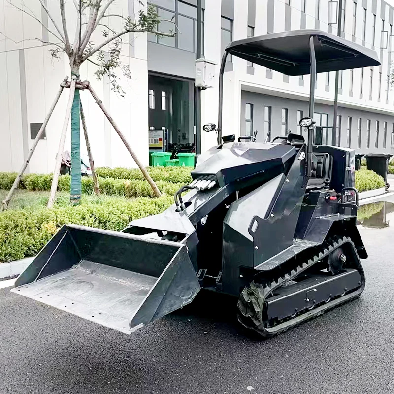 Selling Customized Compact front end small micro wheel loaders Ride-on Steer Skid Loader With Gutter Brush Sweeper