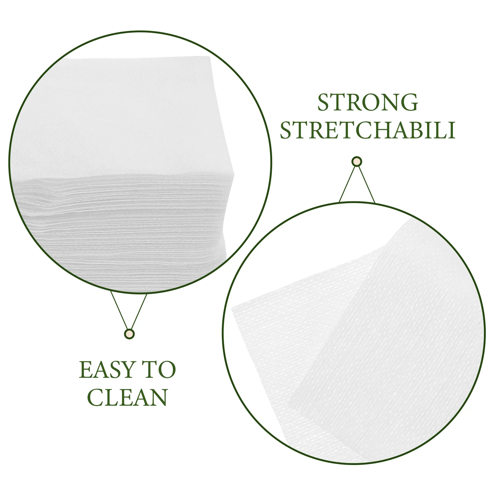 500 قطعة من وسادات القطن للتجميل مقاس 5.82 × 3.1 بوصة مناديل وجه قابلة للتمدد لإزالة مكياج الحبر وسادات تنظيف للبشرة الحساسة