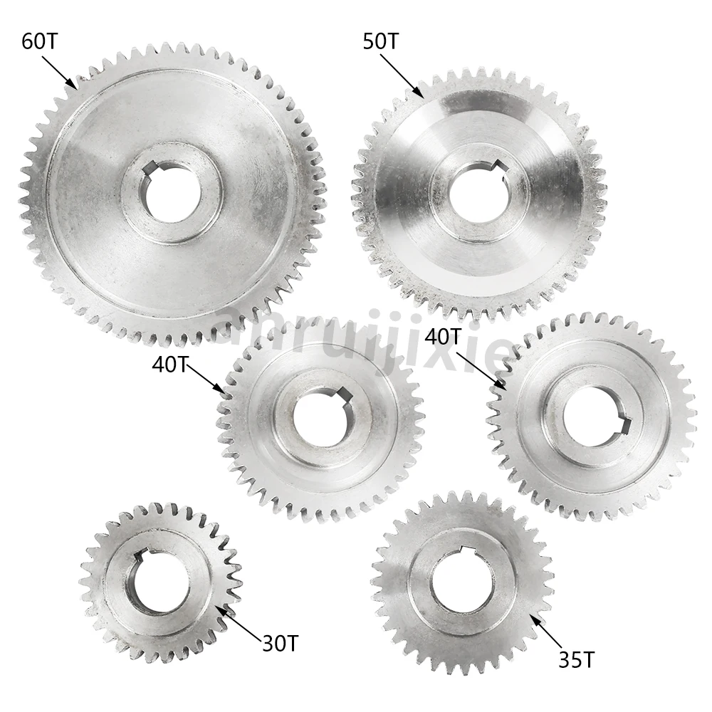 6pcs Metric Metal Exchange Gears Set ,SIEG C2&C3&SC2&JET BD-6&BD-7&BD-X7&CX704&Grizzly G8688&G0765&Compact 9 Mini Lathe Gear Set