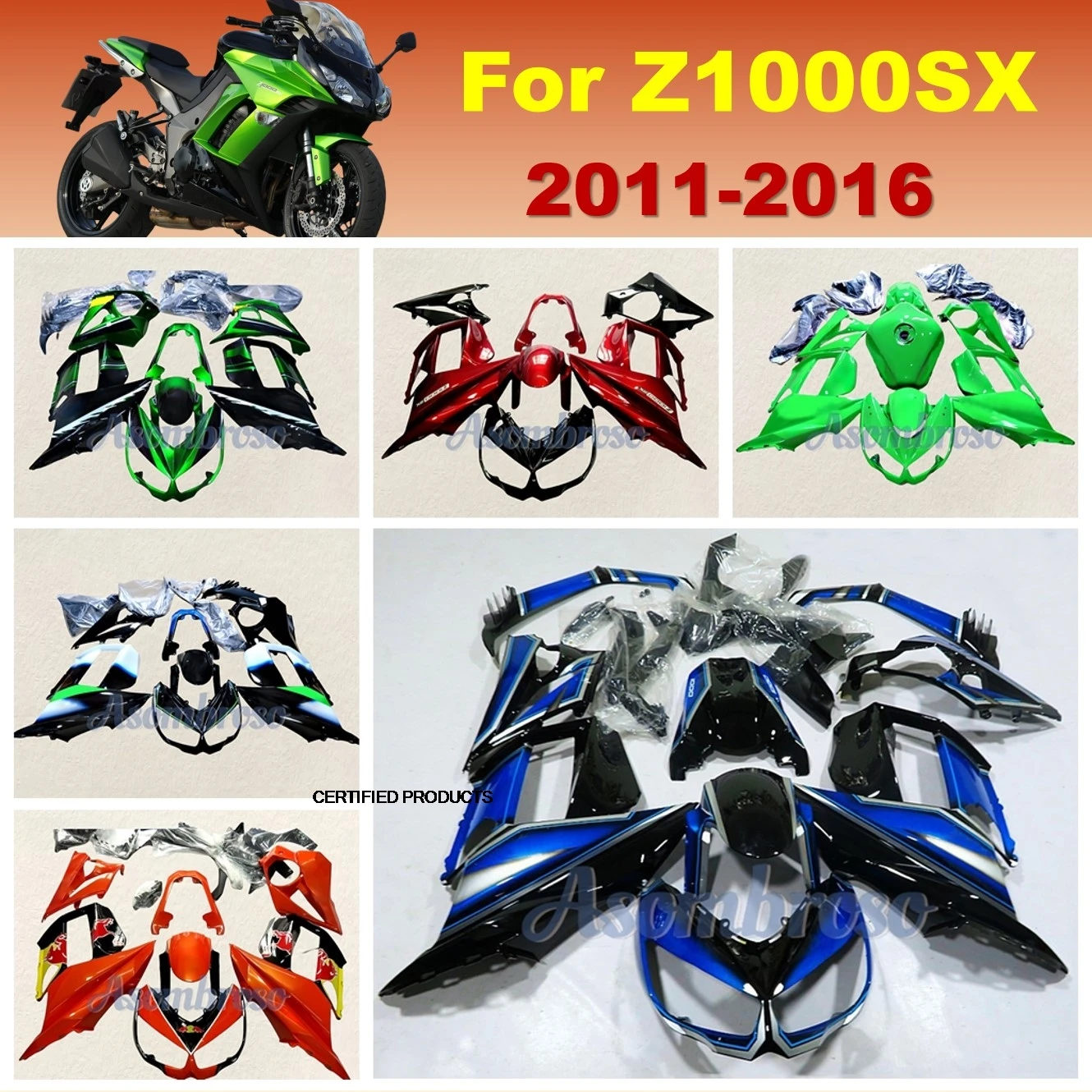 Fit For Z1000 2011 2012 2013 2014 2015 2016 Z1000SX Superior Motorcycle Fairing Blue Black Bodywork