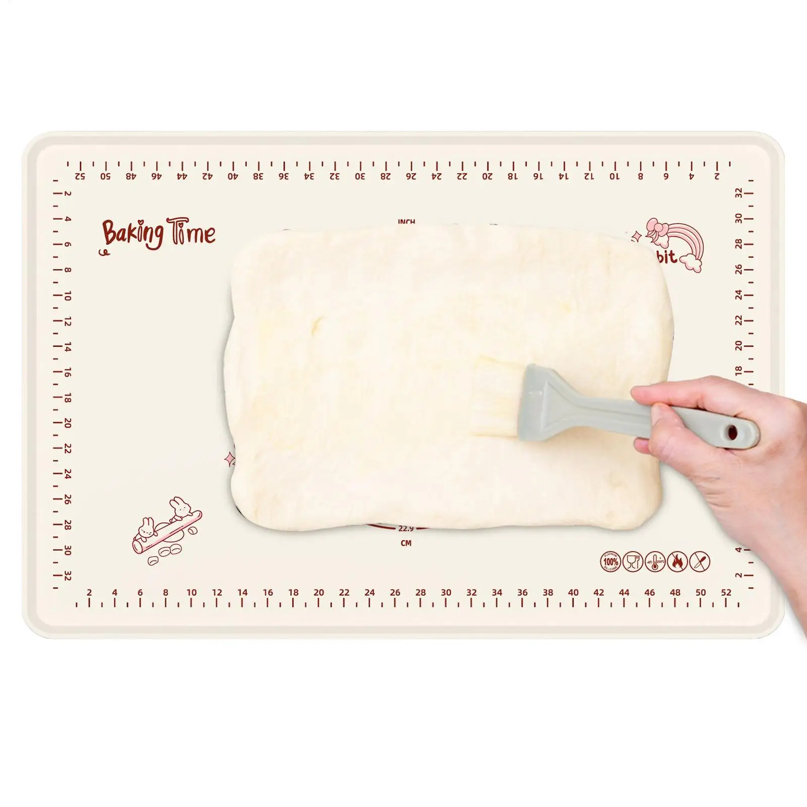 Silicone Baking Sheet Silicone Baking Pastry Dough Mat 23.6x15.8 Inch Non Stick Food Grade Thickened Pad For Kneading Rolling