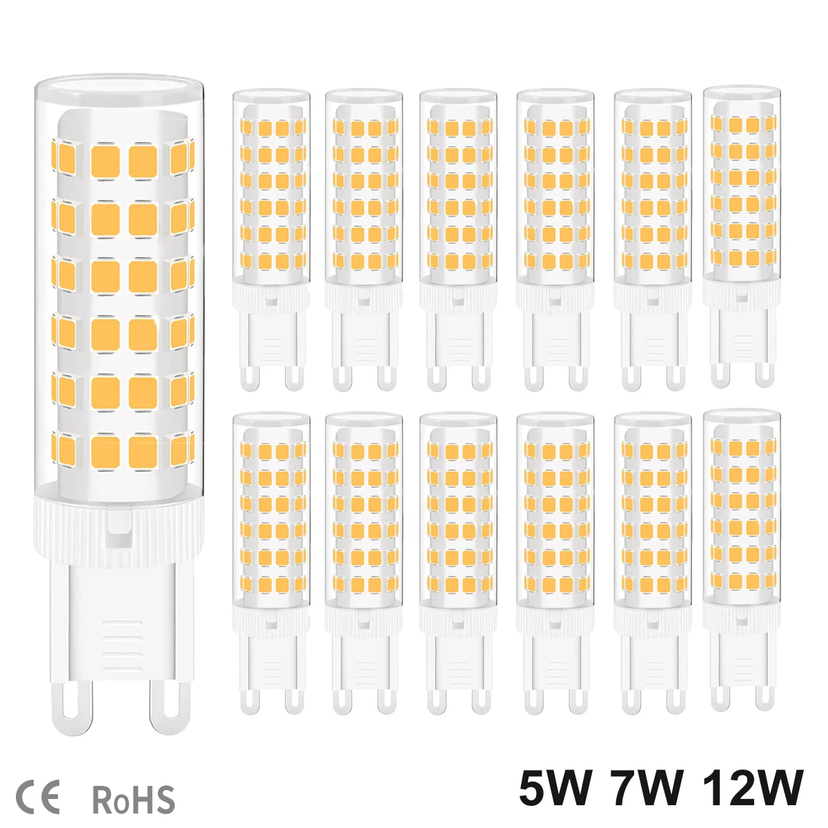 

Светодиодная лампа G9 5 Вт 7 Вт 12 Вт 220 В Светодиодная лампа G9 SMD2835 G9 Светодиодный кукурузный светильник теплый белый прожектор Замена галогенного света 30 Вт 50 Вт 80 Вт