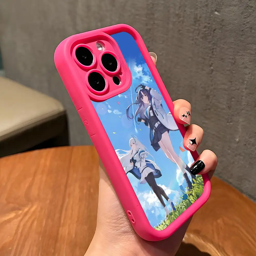 

Чехол Blue Archive Yuuka из утолщенного ТПУ для iPhone 17 16 15 14 13 12 11 Air Pro Max Plus, цветной