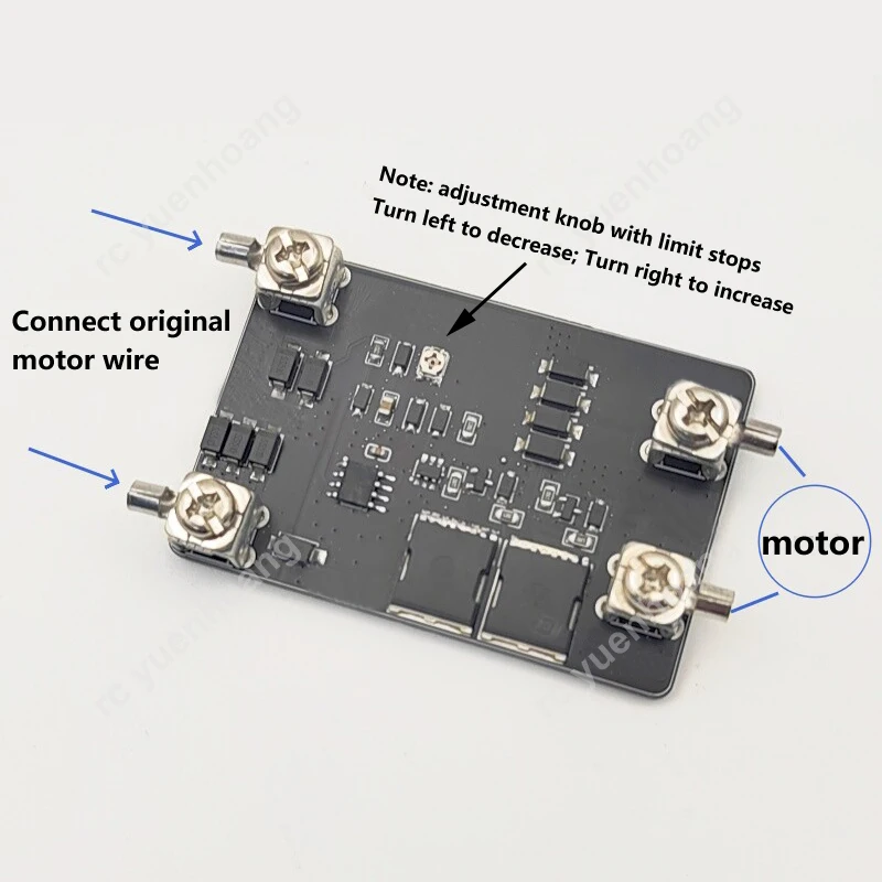 1PCS 5-60V DC Motor Forward Reverse Soft Start Module Adjustable 0-10s Progressive PWM Board for RC Electric Car Water Surf Boat