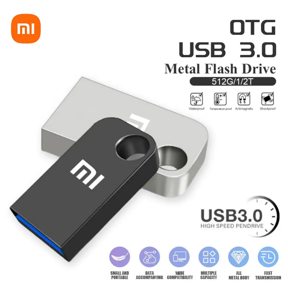 Xiaomi 2TB USB Fast 3.0 Pen Drive USB Flash Drives Mini Pendrive 1TB 512GB Cle USB Memory Stick U Disk For TV PC Computer Gaming