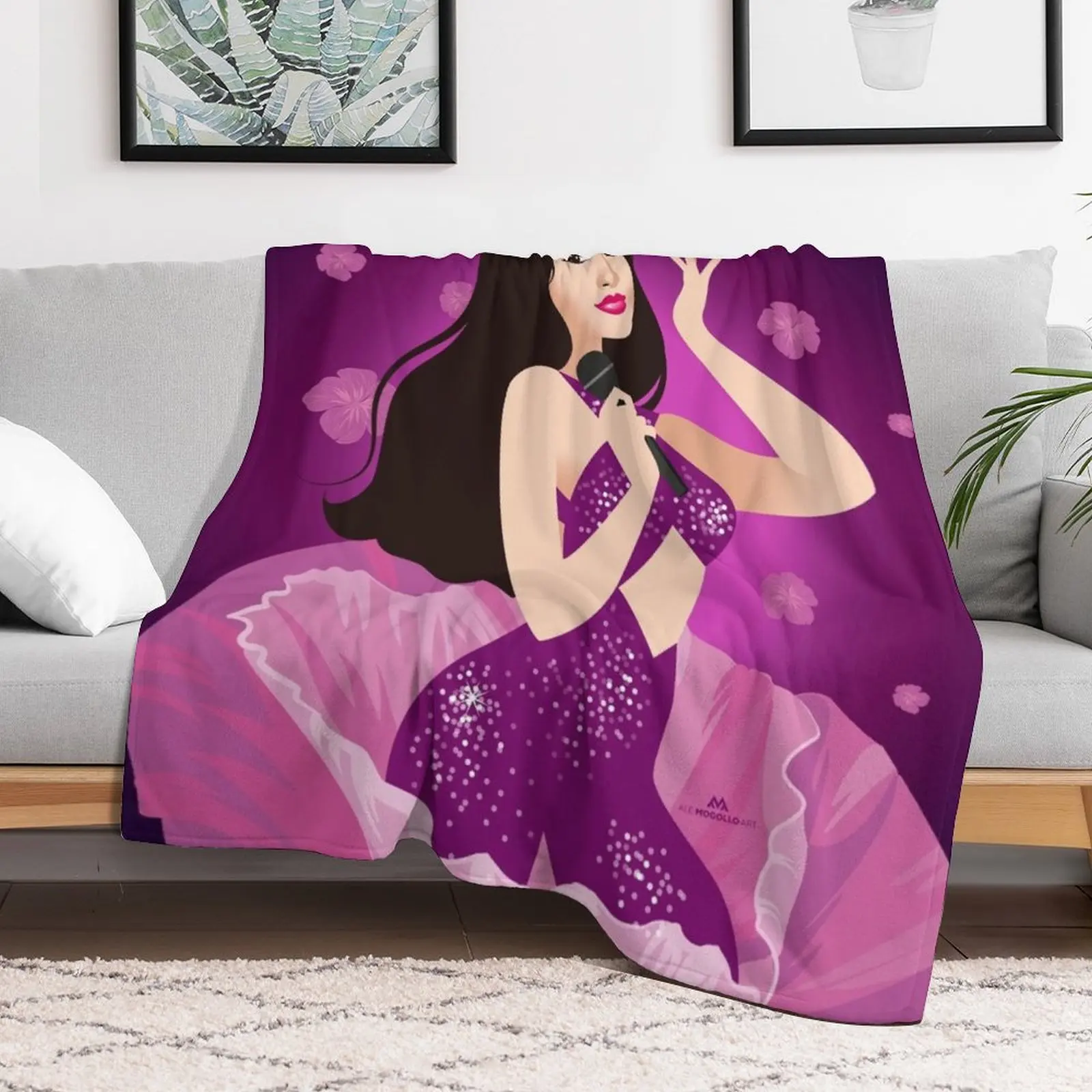 Como La Flor Throw Blanket Hair Weighted cosplay anime Blankets