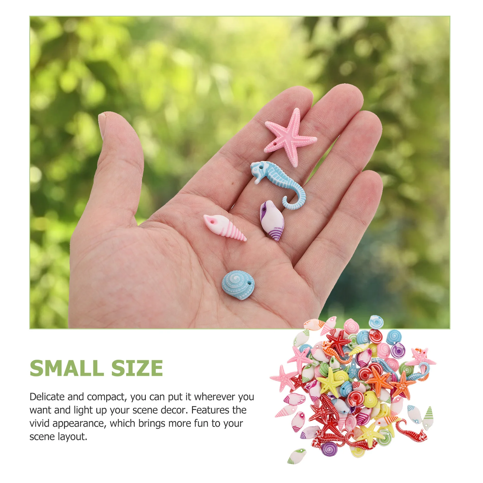 

100 pcs Ocean Animal Figurines Resin Marine Animals Ornament Micro Landscape Decor For Aquarium Garden Yard Bonsai Décor