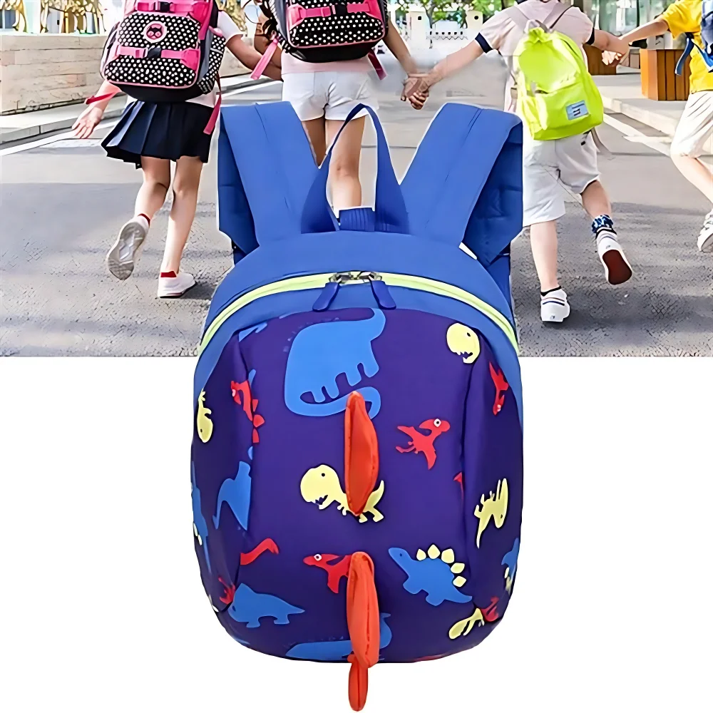 Anti-lost Backpack Cartoon Dinosaur Backpack Kindergarten Kids Anti Loss Book Shoulders Bag for Girl Boys