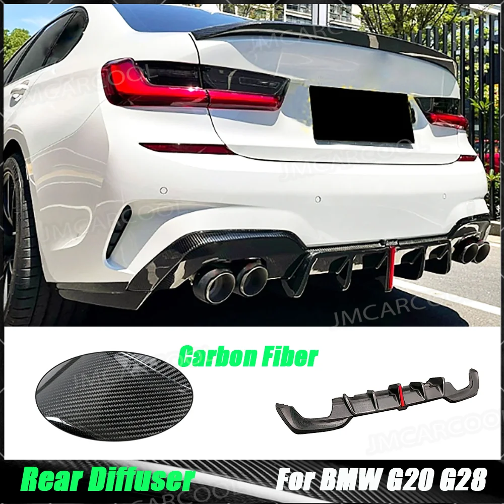 

Real Carbon Fiber Rear Bumper Lip Diffuser Spoiler For BMW G20 G28 M Sport M340i 2020 2021 2022 Car BodyKits FRP