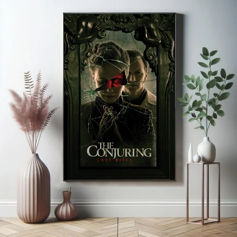 The Conjuring Last Rites (2025) ملصق الفيلم خمر الفيلم الرهيب الكلاسيكي حائط لوح رسم الفن لغرفة المعيشة ديكور المنزل