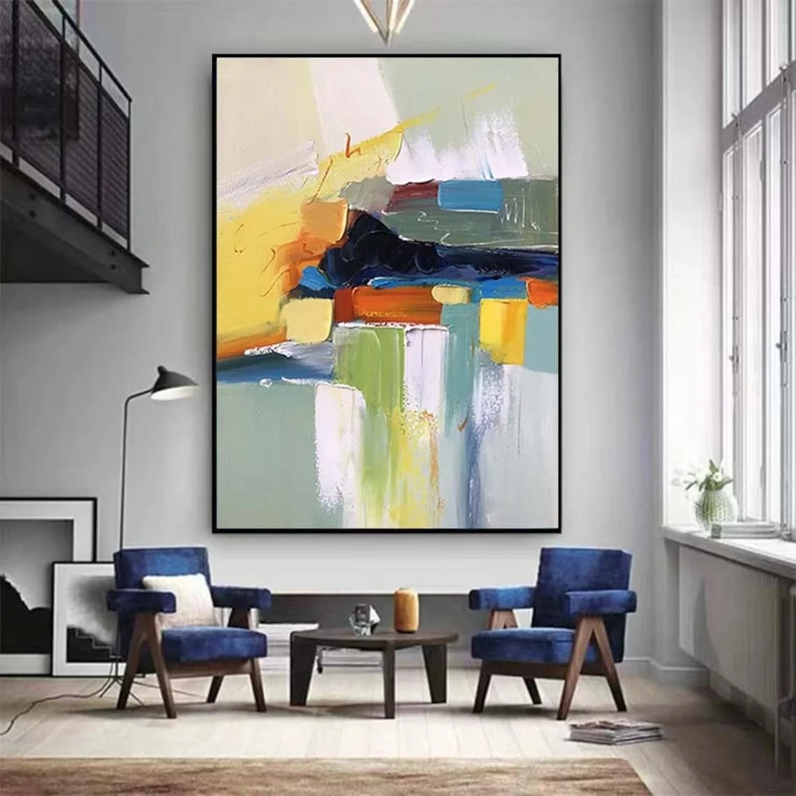 Nordic Style Acrylic Painting Decor Living Room Canvas Painting Modern Caudros Decor Abstract Wall Art Pictures For Home Decor