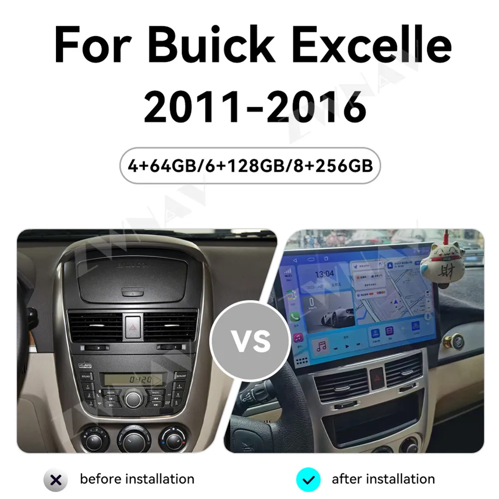 13.3 For Buick Excelle 2011-2016 Car Android Multimedia Player GPS Navigation Radio Stereo Head Unit Climate Touch Panel Control