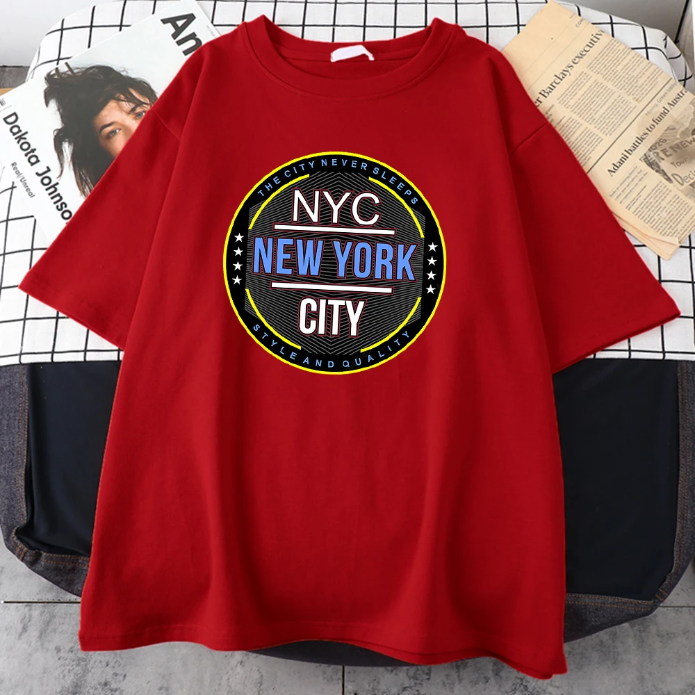 New York'S Style And Quality Is The City Never Sleep T-Shirt Sport Summer Tshirt Original Casual Tshirt Loose Fashion Men Tshirt