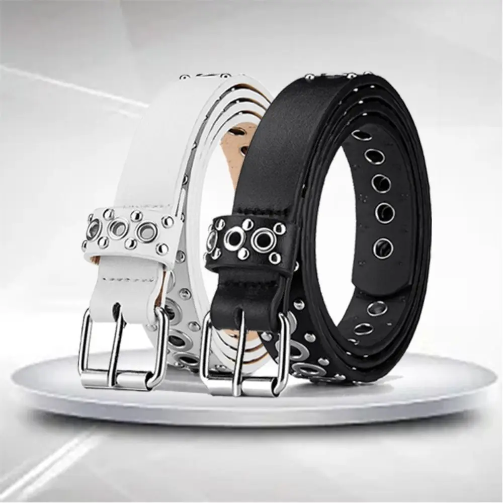فاسق قابل للتعديل بو الجلود حزام Y2K رقيقة برشام حزام الهيب هوب إبرة مشبك حزام الخصر اللباس #2