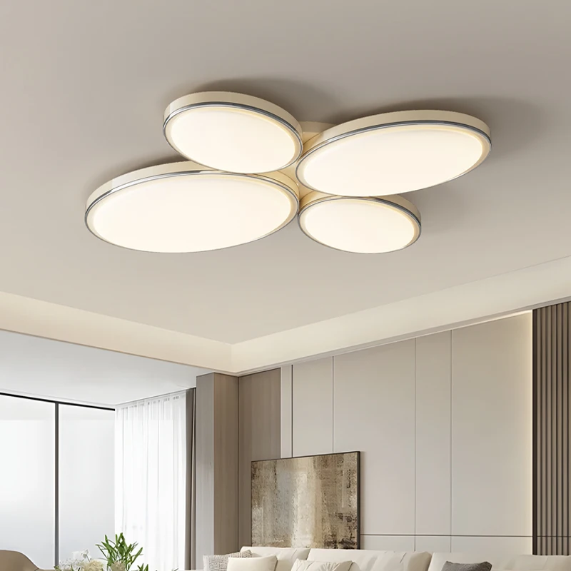 White Ceiling Light LED Minimalism Bedroom Cream Winds Lighting Living Room Cream Balcony Indoor Light Home Interior Decor Lamp