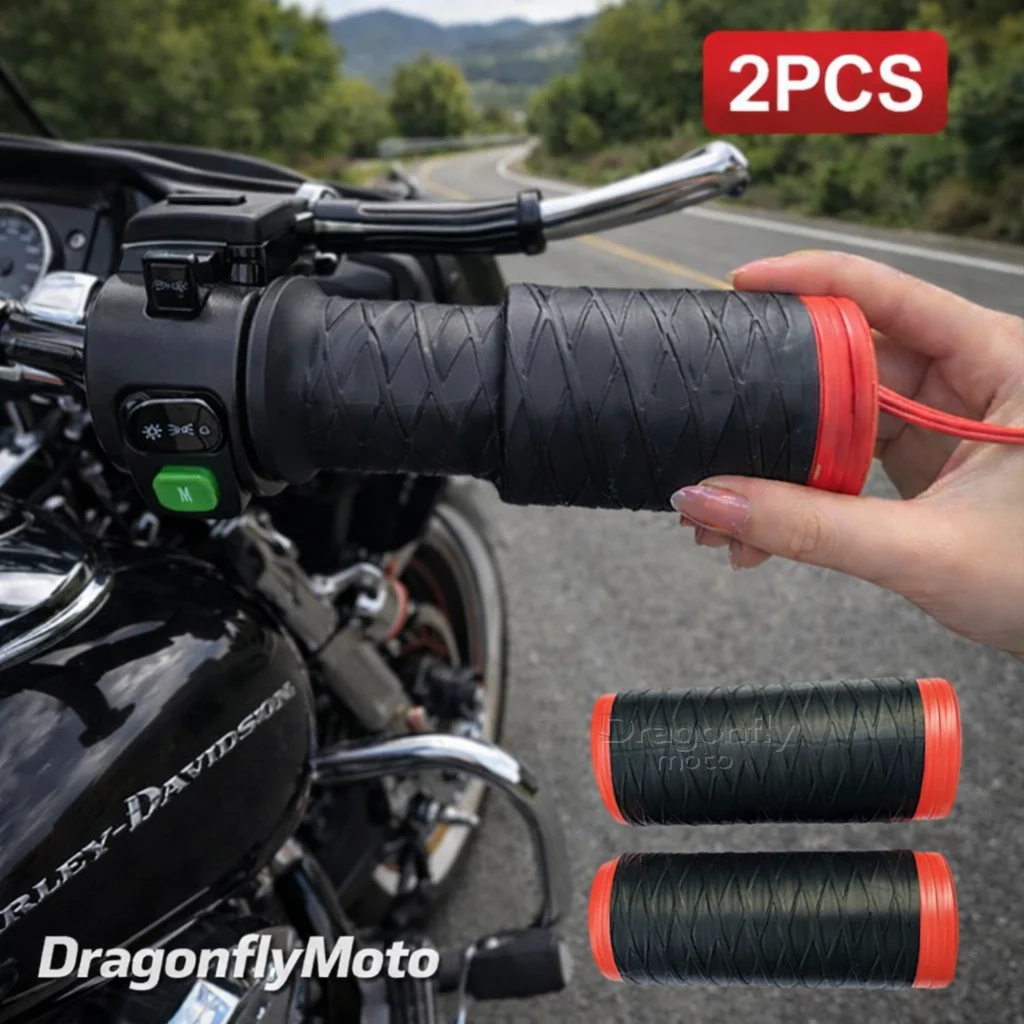 

Силиконовые накладки на руль мотоцикла для Harley Touring Road King Electra Glide Street Glide Softail Fat Boy 107, самосжимающиеся