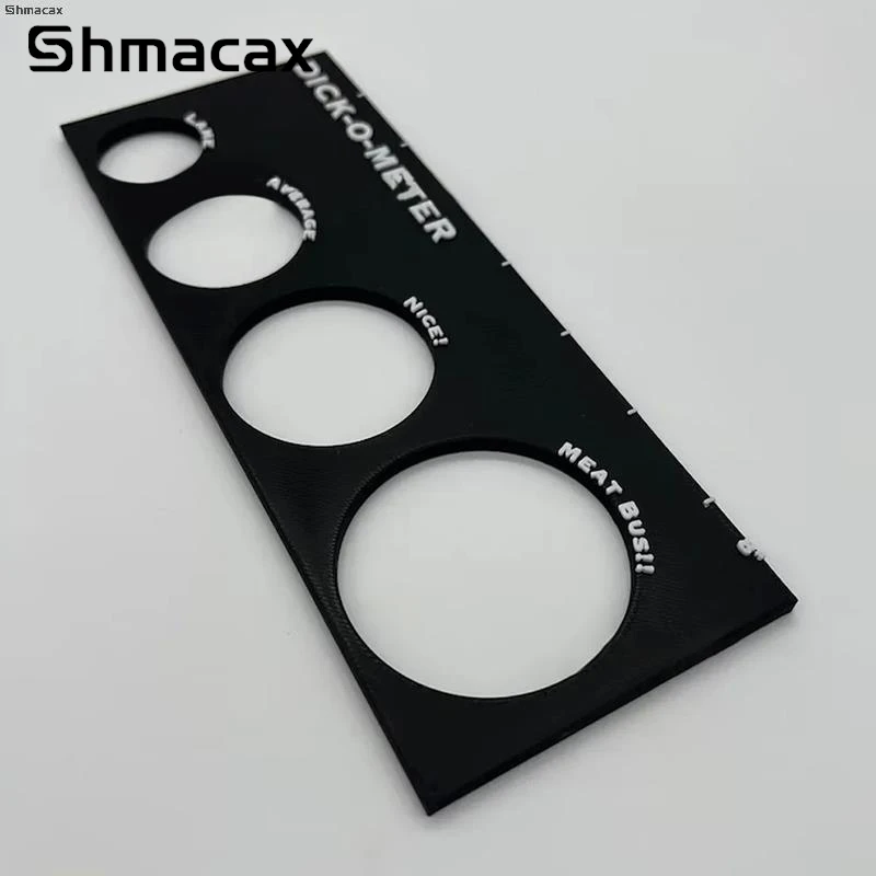 1 PCS New Adult Humor Measuring Ruler Black Dck-O-Meter Ruler Adult Humor Measuring Ruler