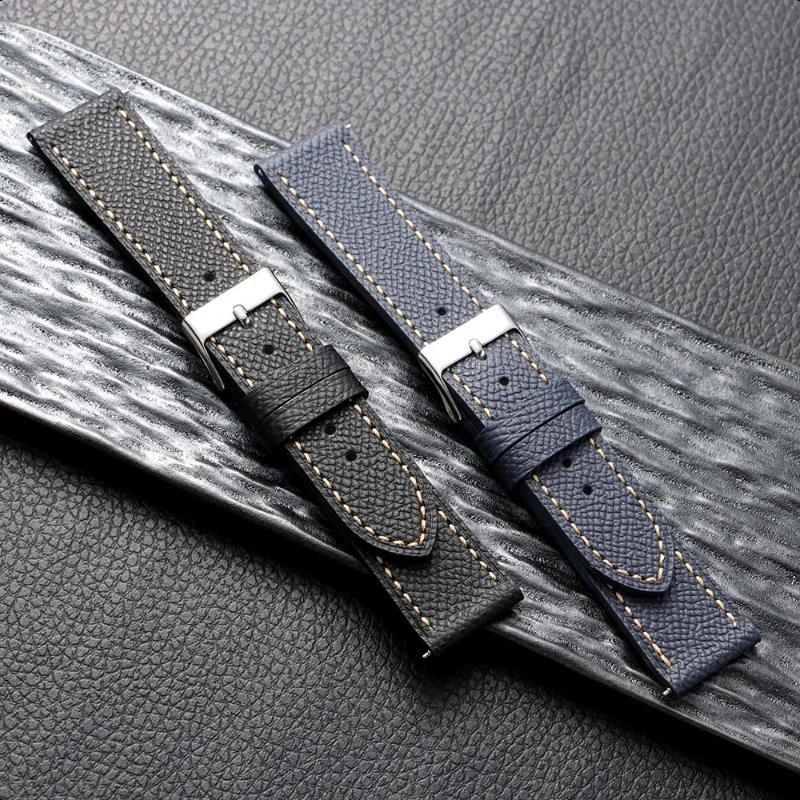 for Seiko Leather Watch Band 18mm 19mm 20mm 22mm Cowhide Leather Watch Strap  Vintage Handmade Wristbelt Soft Men Women Bracelet image 4