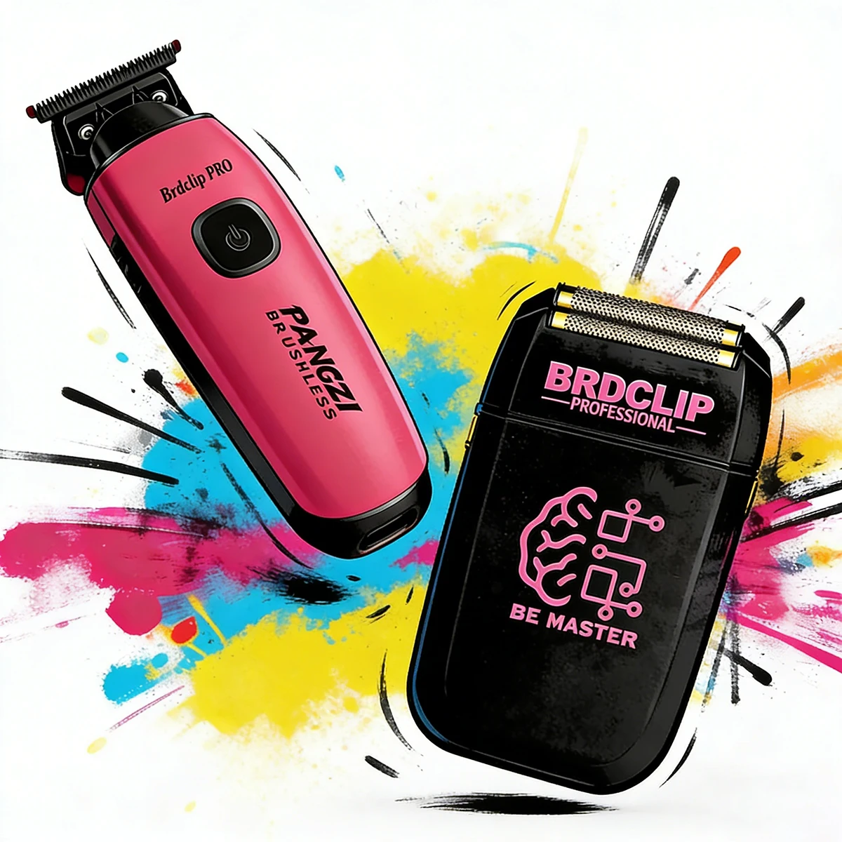 BRDCLIP Barber Professional Hair Clipper Shaver USB Wireless Trimmer Ceramic blade Brushless Motor Beard Hair Whitener Home Use