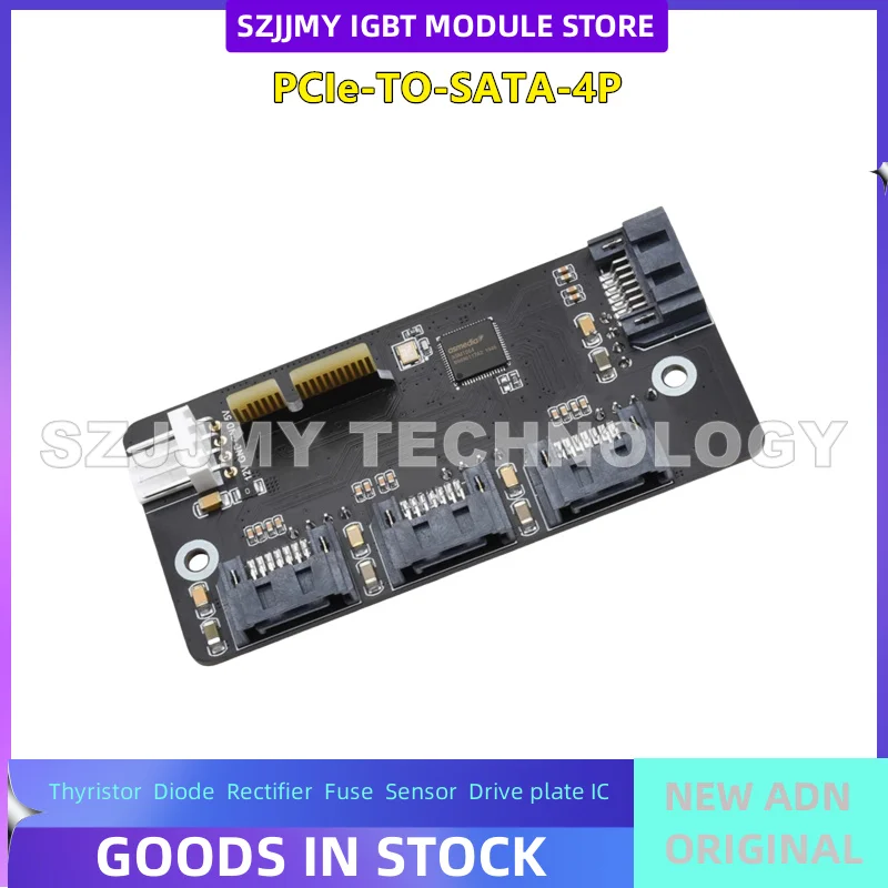 

Expansion card PCIe to SATA high-speed 4-way SATA interface 5/12V power supply supports Raspberry Pi CM4 NEW ORIGINAL IN STOCK