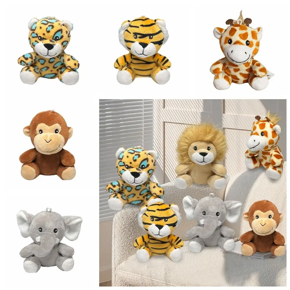 Forest Animals Forest Animals Stuffed Doll Pendant Monkey Lion Forest Animals Plush Keyring 10cm Plush Plush Doll Keychain