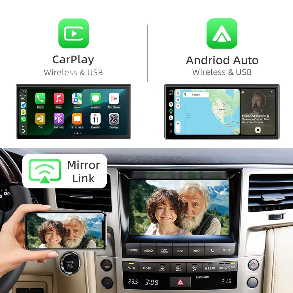 NewFor Lexus LX570 2012-2015 Linux Interface Box Wireless CarPlay Android Auto CarPlay Module Decoder Car Radio Binarytek