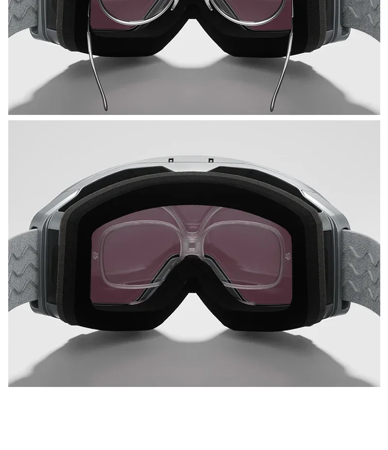 Kapvoe Neue Flip-Over Magnetische Photochrome UV400 Schneebrille Ski Herren Schneemobil Antibeschlag Snowboardbrille Damen Skiausrüstung – Detail 22