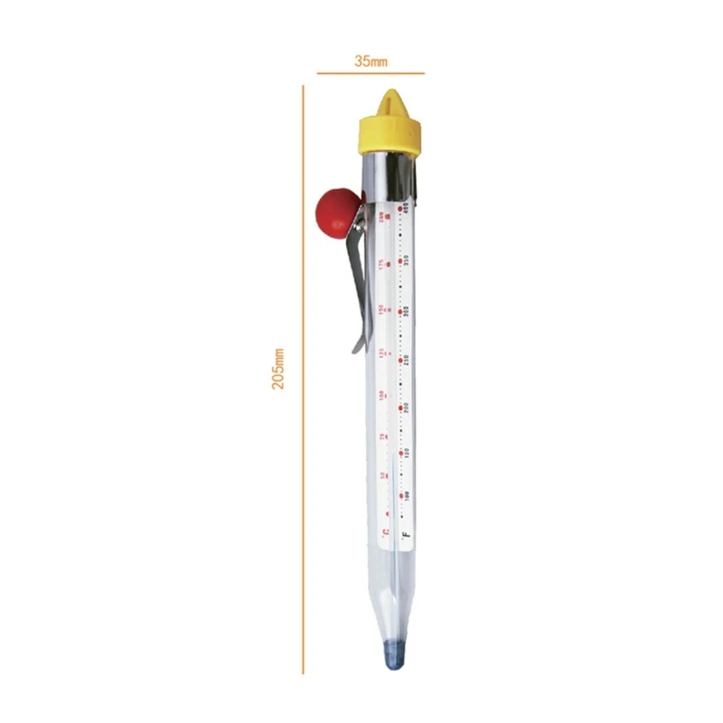 A2UD Termometro per olio per frittura con clip Termometro per caramelle Termometro per frittura lunga