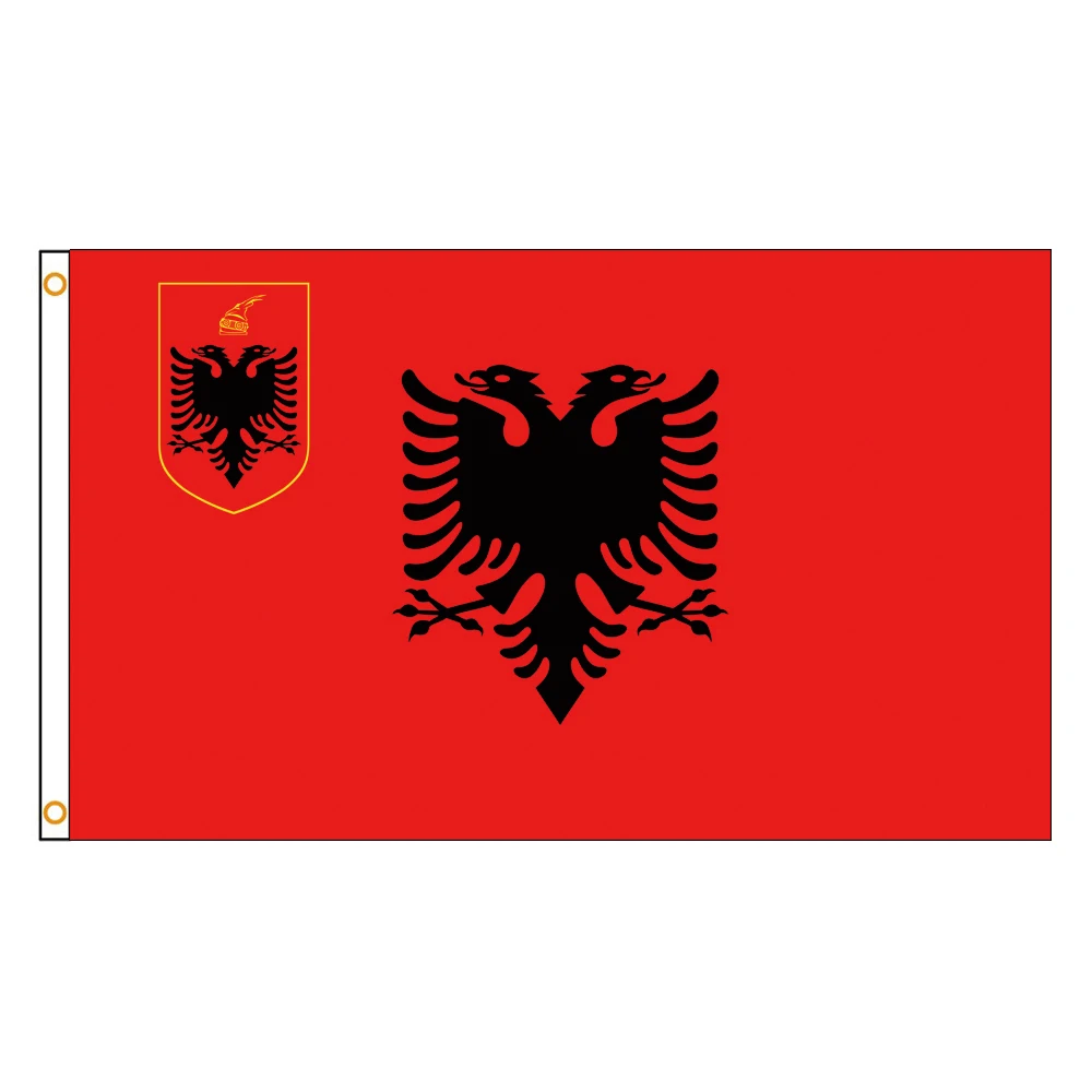 3×5 Ft Albania Emblem Flag Polyester Printed Banner Tapestry For Decor