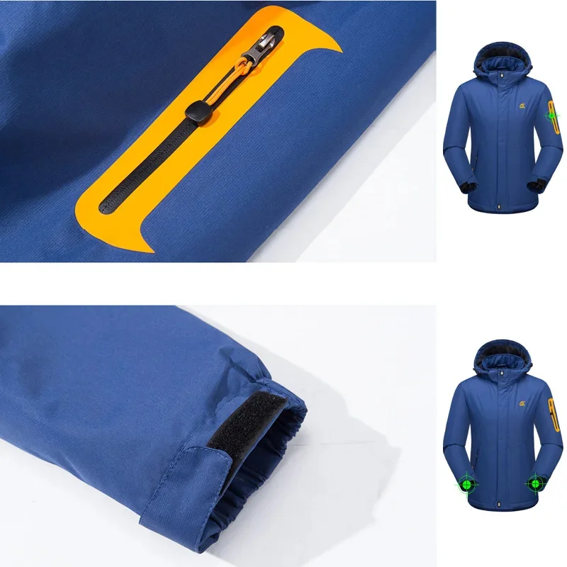 Men Women Winter Trekking Ski Jacket Hiking Waterproof Thicken -20 Degree Super Warm Breathable Outdoor Camping Coat