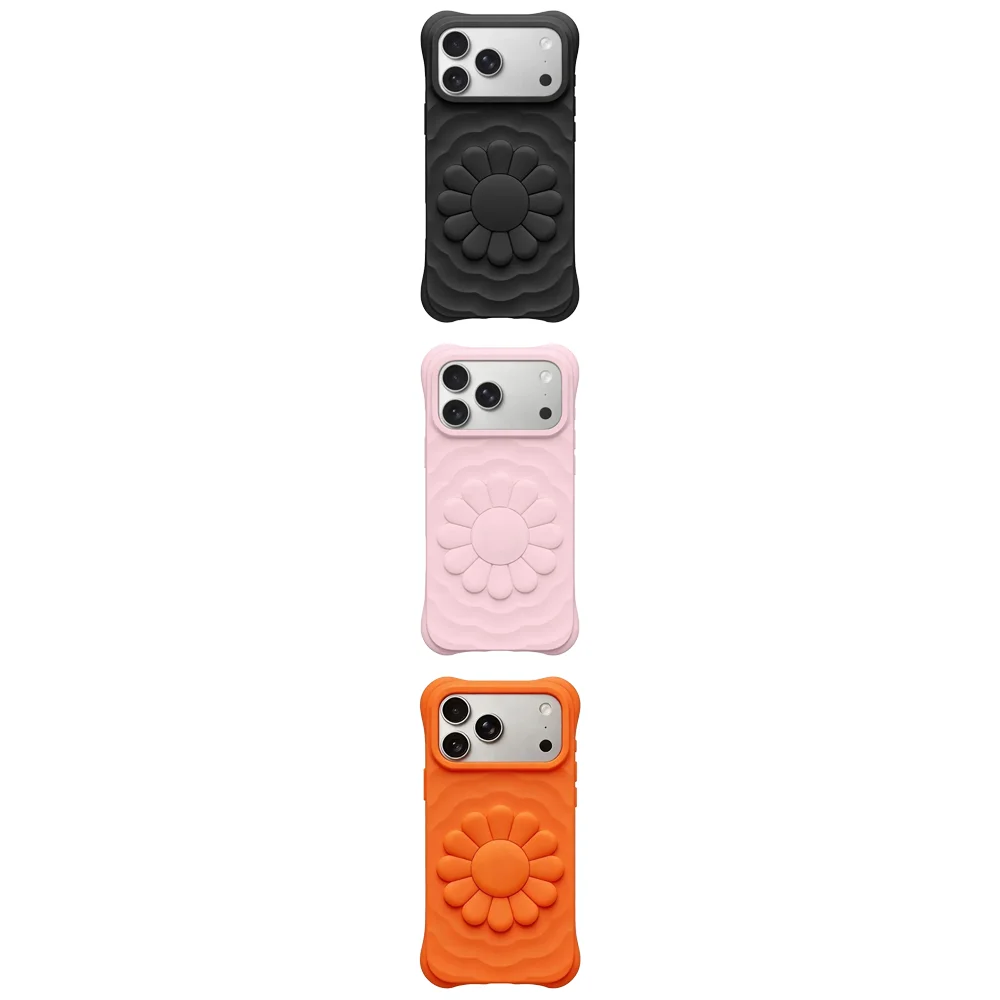 3D silikonowe etui magnetyczne z efektem fali do iPhone'a 15 16 17 18 Pro Max, etui do iPhone'a 18Pro — zdjęcie produktu 4