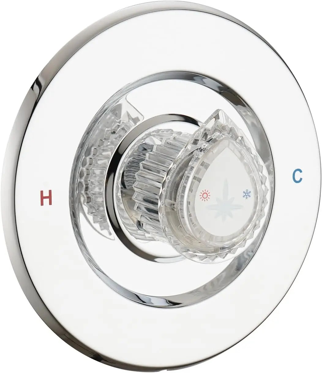

Chrome Shower Faucet Trim Kit, Pull-on Push-off Knob, Compatible with Standard Valve, Cartridge Not Included