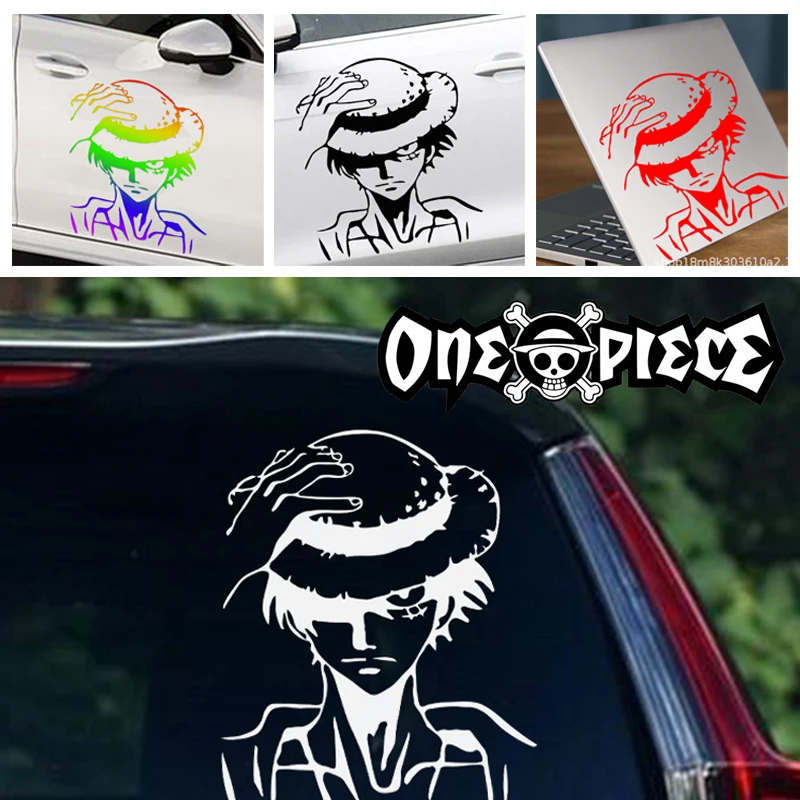 One Piece Luffy Sticker Car Body Creative Waterproof Decals Cartoon Anime Motorcycle Laptop Decoration Stickers Auto Accessories