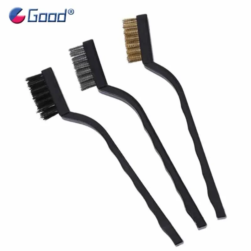 7Inch Stainless Steel Brass Copper Nylon Wire Toothbrush Rust Cleaning Brush 3D Printer Nozzle Cleaning