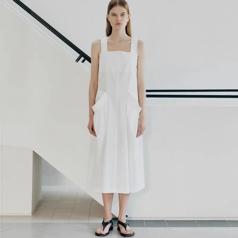 

Модная брендовая R0W Женская юбка с открытой спиной дизайнерская длинная юбка в минималистическом стиле для нишевой аудитории Однотонная юбка