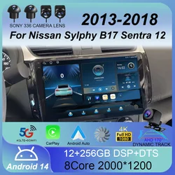 Android Auto Car Radio For Nissan Sylphy B17 Sentra 12 2013 2014 2015 2016 2017 2018 Carplay Multimedia Player BT DSP Stereo