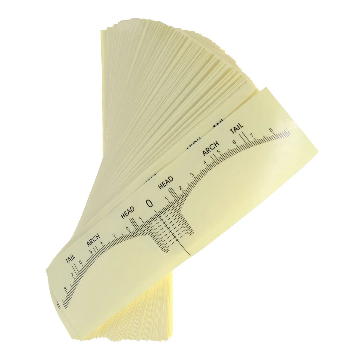 Plantillas para dar forma a las cejas, regla Flexible para simetría precisa de cejas, Kit de herramientas de guía de tatuaje profesional, 100 Uds.