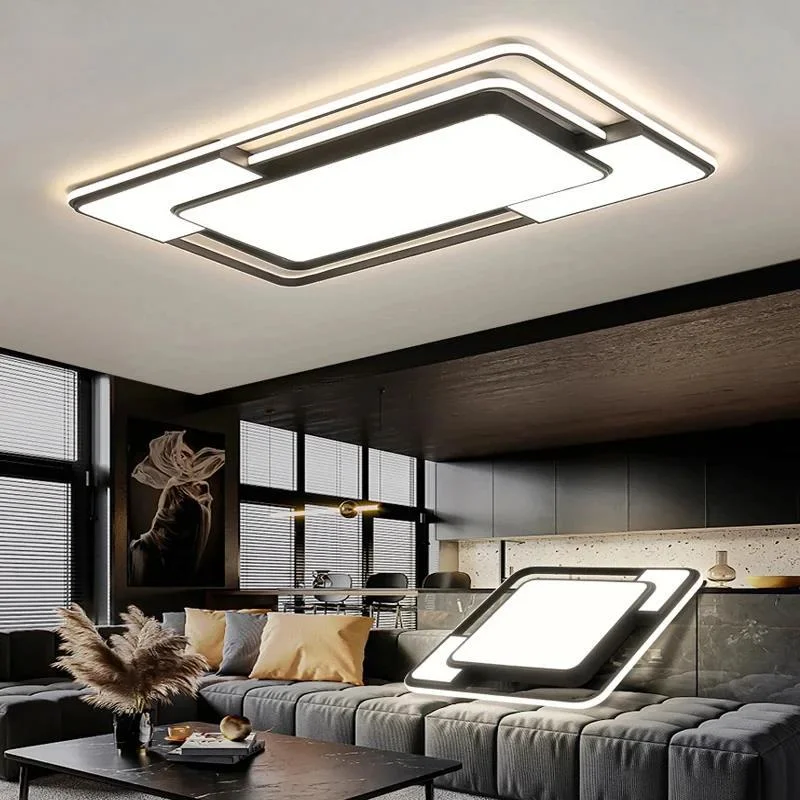 

2013 Hot Sale Simple Ceiling Lamp For Living Room Bedroom Homestay Store Aisle Black White Dimming Indoor Lamp Home Decoration