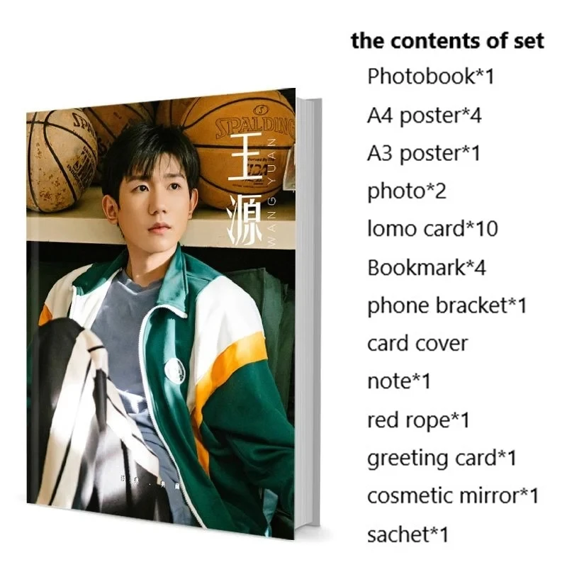 

Chinese Actor Roy Wang Yuan Photobook Set With Poster Lomo Card Bookmark Photo Album Picturebook Fans Collection