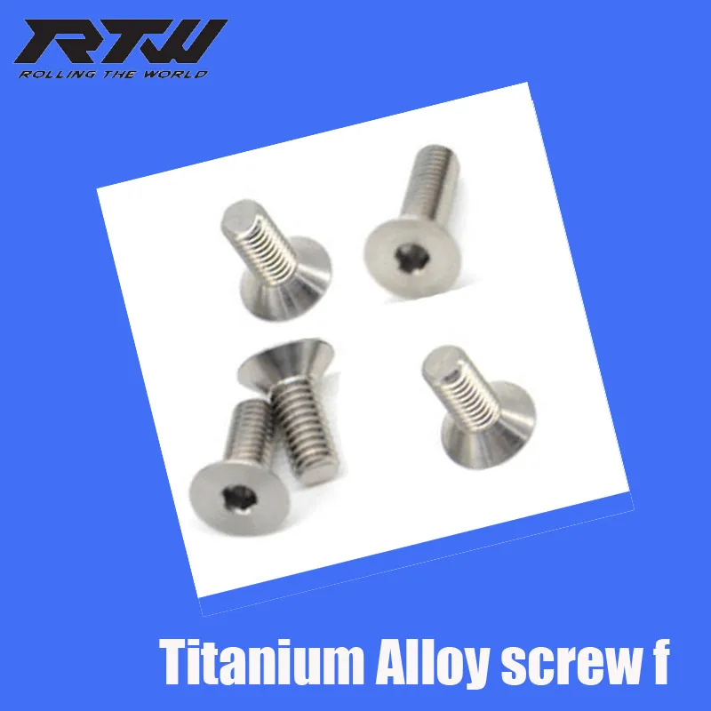 

M4x6x8x10x12x14x20 TC4 Titanium Alloy screw flat head Hex Screws TC4 1PCS