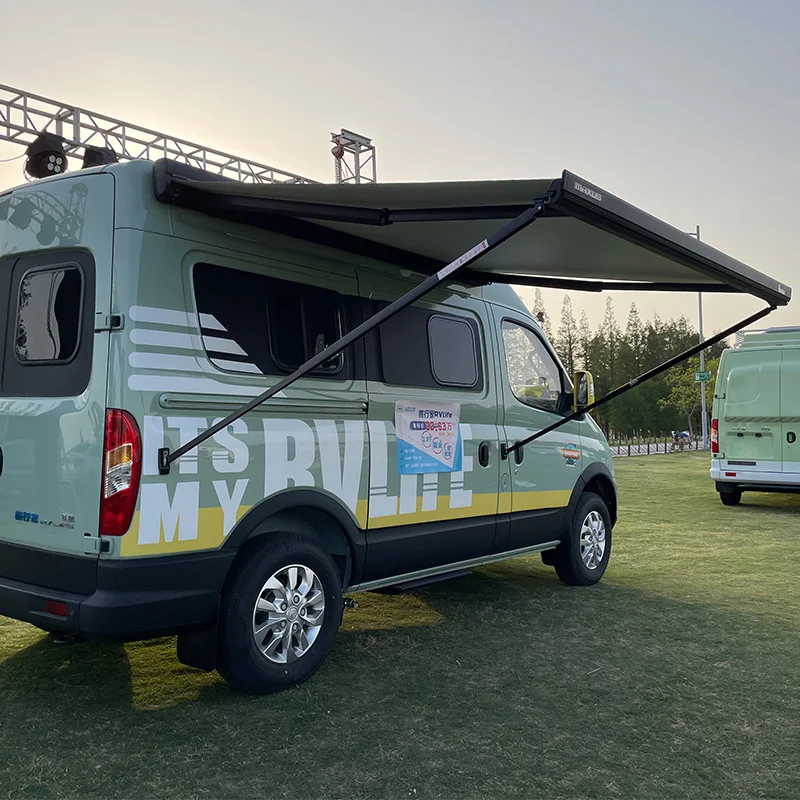 LXBY-- Retractable Electric vw Camper Sprinter Side Van Awning Tent with Led Lights