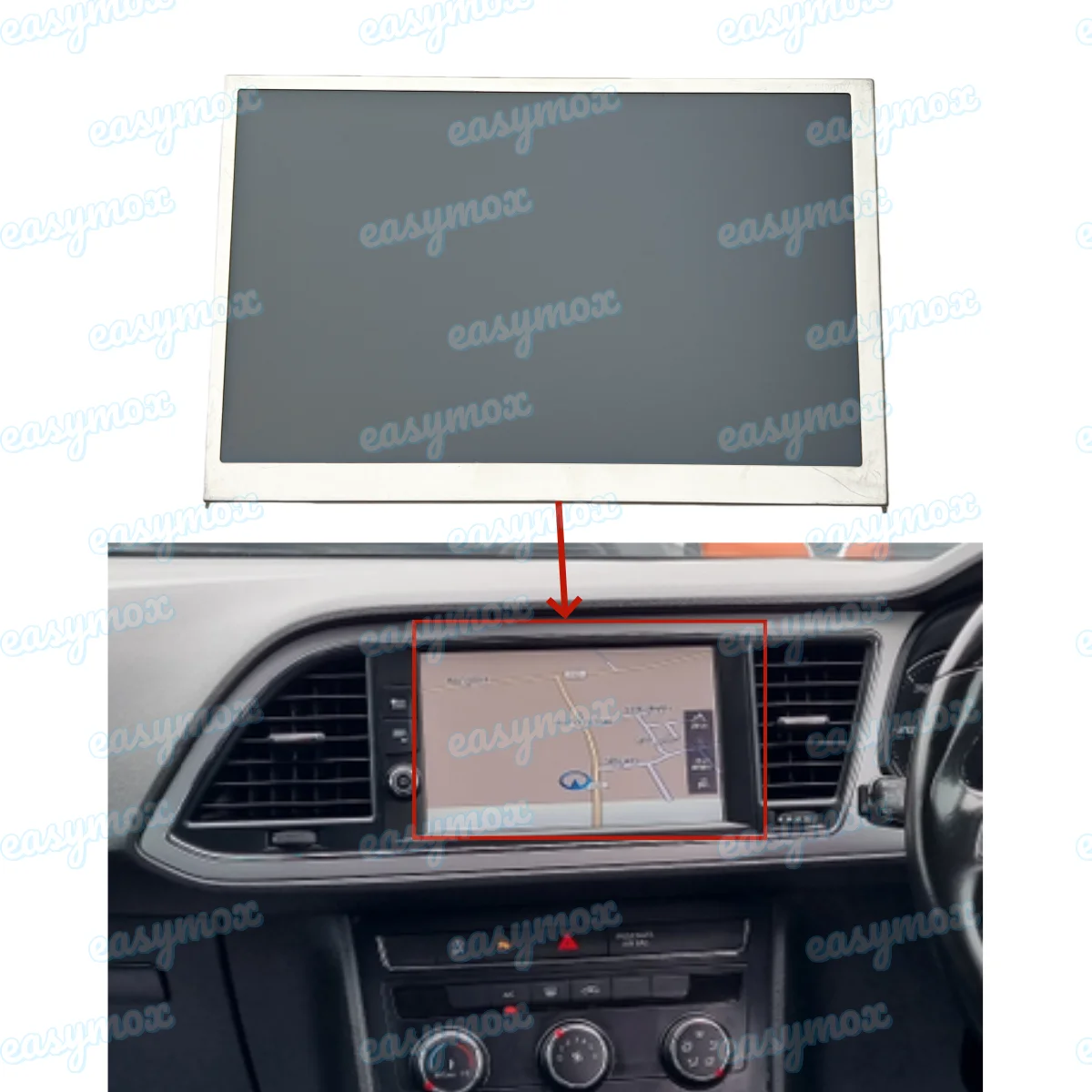 

8-дюймовый ЖК-дисплей для Seat Leon MK3 2015-2021, навигационный экран SAT NAV, цифровой мультимедийный дисплей 5F0919606 5F0919603A