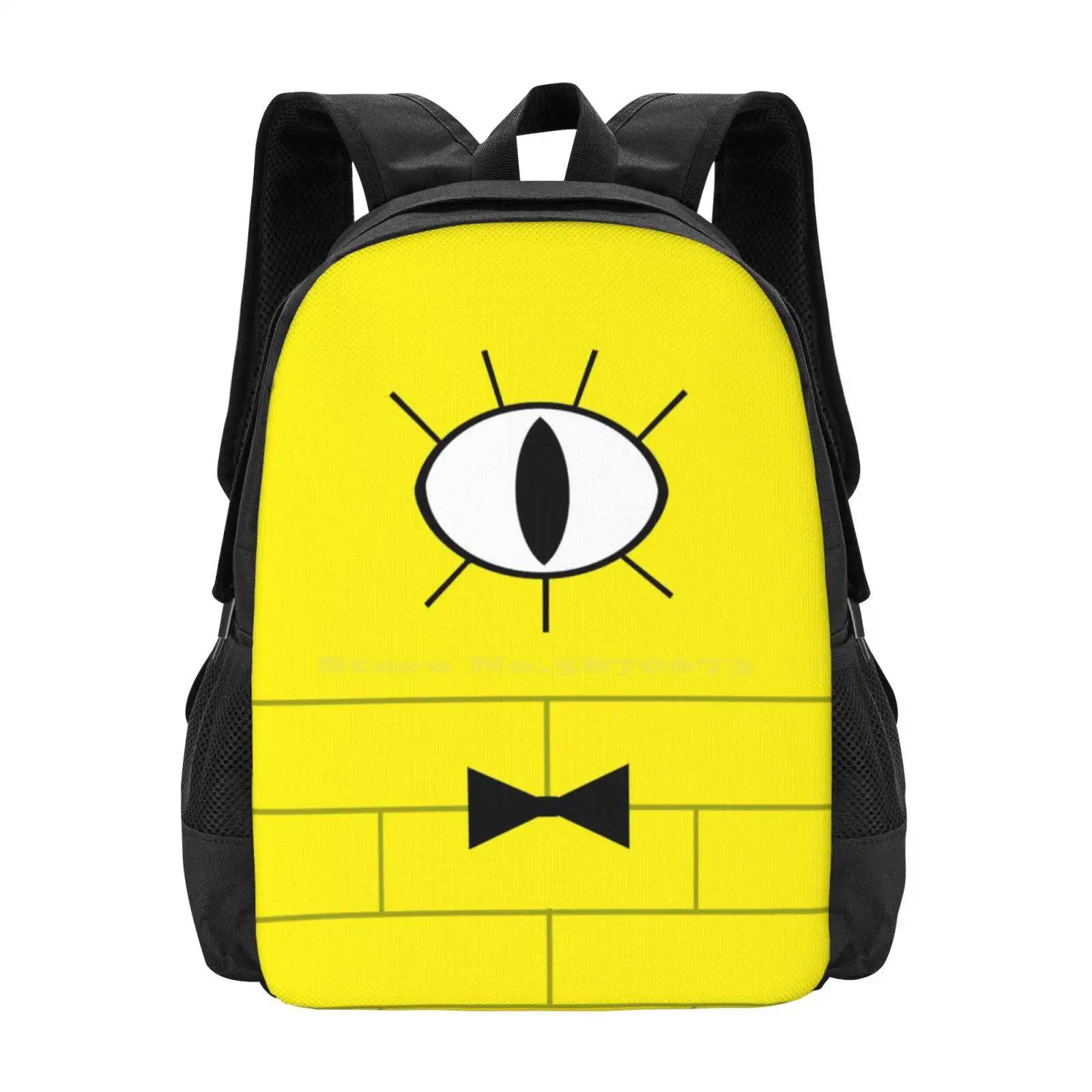 Bill Cipher Inspired Graphic Fashion Pattern Design Travel Laptop School Backpack Bag Bill Cipher Inspired Graphic