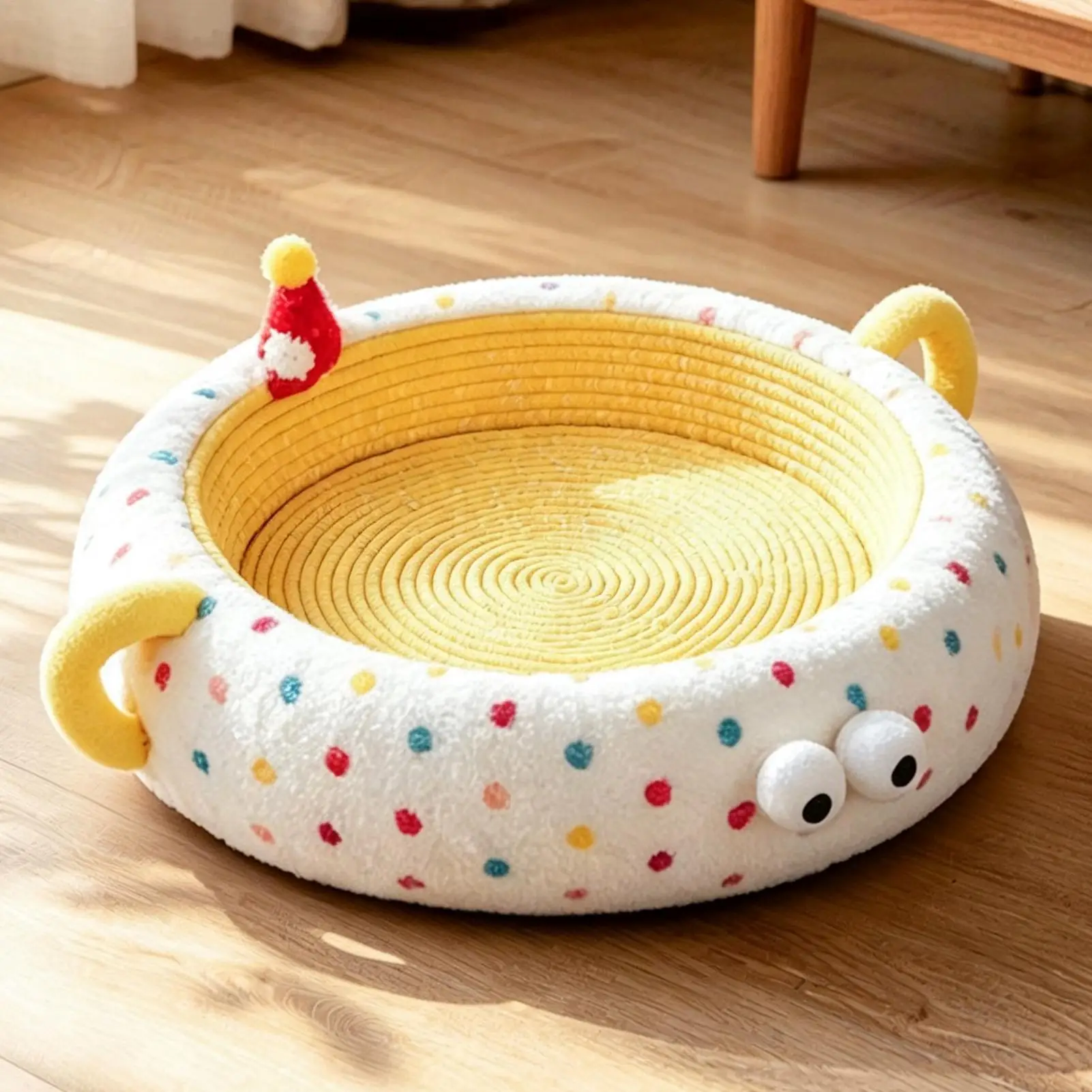 Cat Scratcher Cotton Rope Interactive Nail File Enrichment Bed Cat Cardboard Scratcher for Indoor Outdoor Home House Sofa Chair