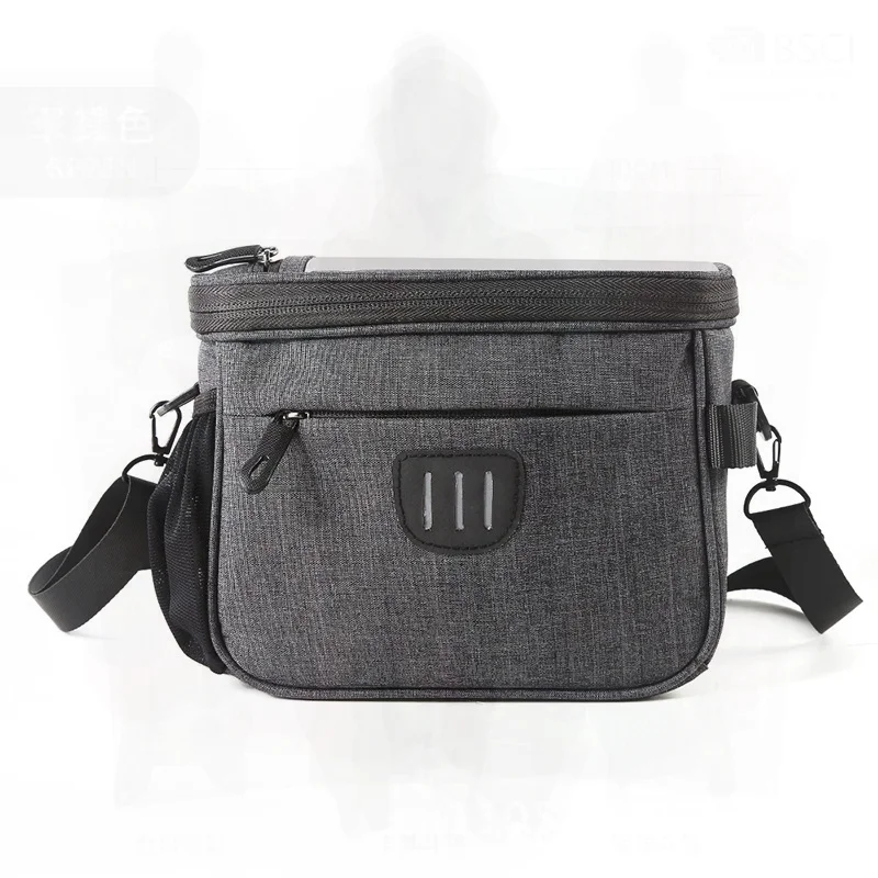

Folding Bicycle Handlebar Bag Skateboard Head Bag Balance Car Leading Bag Heather Gray Polyester Riding Bag One Size