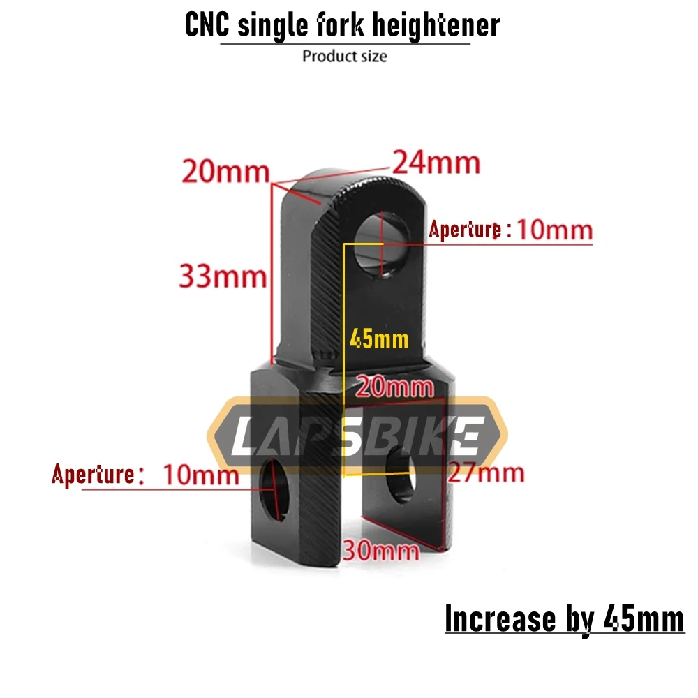 دراجة نارية E-الدراجة الخلفية صدمة زيادة جهاز سبائك الألومنيوم ارتفاع تمديد موسع العالمي استبدال أجزاء موتو الملحقات #4